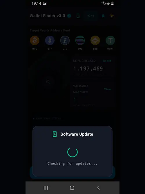 Wallet Finder update system